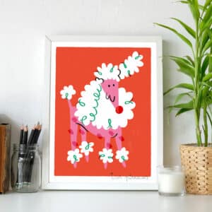 Print 30x40 cm.         Caniche