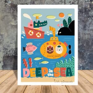 Print 30x40 cm. Deep in the sea